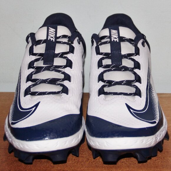 Nike Alpha Huarache Elite 4 Low MCS Baseball Cleats Mens 11 White Navy - Picture 4 of 6